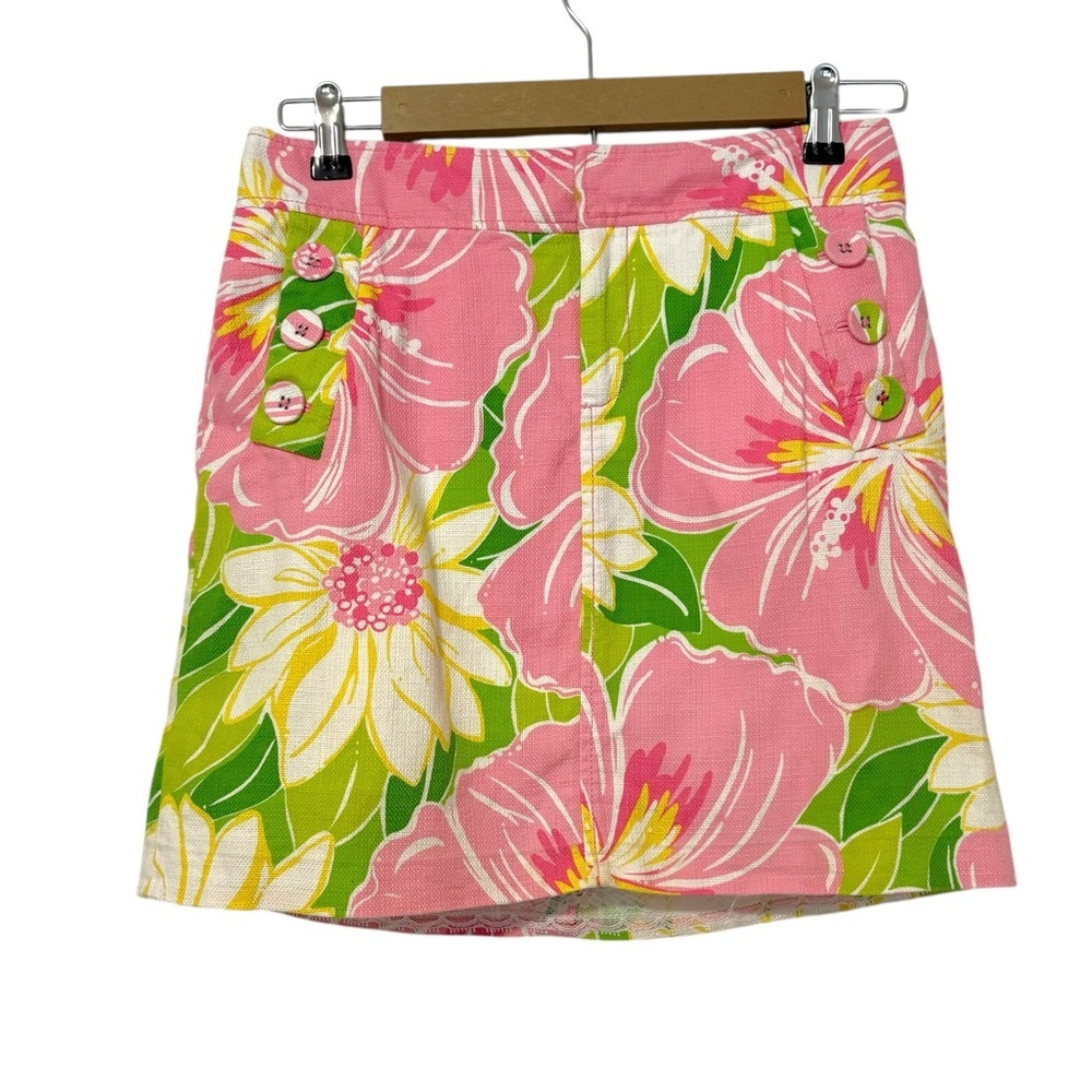Lilly Pulitzer Stowaway Green Havana Good Time Courtland Skirt Preppy Travel